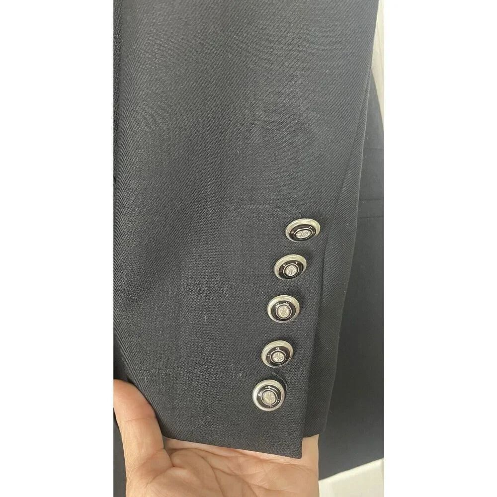 Vintage 90s CARLISLE 100% Wool Jacket Blazer Women’s Size 4 Zippered Pockets - Picture 6 of 9